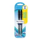 BALL PEN,Flexgrip Retractable Black Medium 1.0mm 2's I/cd