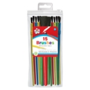 PAINT BRUSH,15's Assorted Sizes in Reusable Pouch H/pk