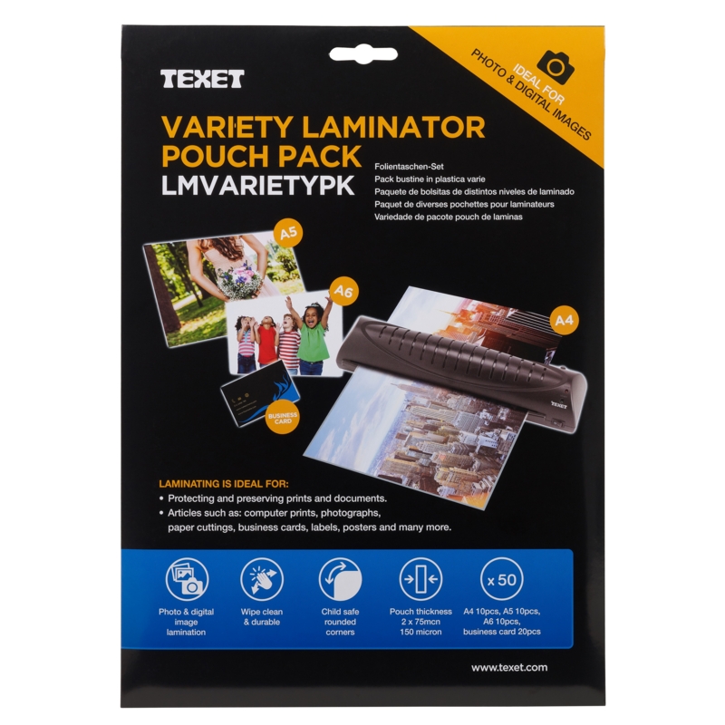 LAMINATOR POUCH, H/pk A4, A5,A6 & B