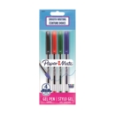 BALL PEN,Paper Mate Gel Asst 4's H/pk