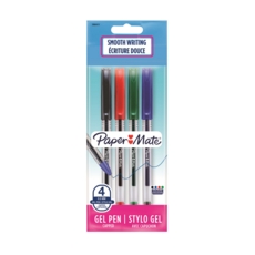 BALL PEN,Paper Mate Gel Asst 4's H/pk