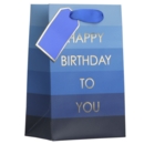 GIFT BAG,Happy Birthday Blue (Small)