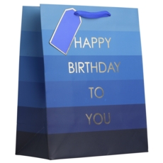 GIFT BAG,Happy Birthday Blue (Extra Large)