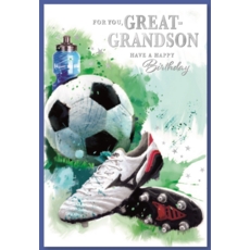 BIRTHDAY CARDS,Great Grandson 6's Football