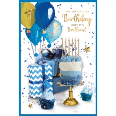 BIRTHDAY CARDS,6's Presents, Balloons & Cake