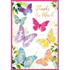 THANK YOU CARDS, 6's Butterflies & Foliage