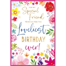 SPECIAL FRIEND CARDS, 6'S Floral Text