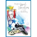 BIRTHDAY CARDS,Great Grandson 6's Football