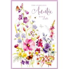 BIRTHDAY CARDS,Auntie 6's Wild Flowers