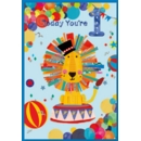 GREETING CARDS,Age 1 Male 6's Circus Lion