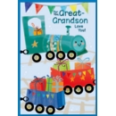 BIRTHDAY CARDS,Great Grandson 6's Train & Presents