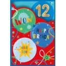 GREETING CARDS,Age 12 Male 6's Balloons