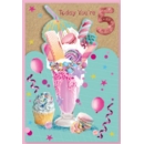 AGE 5 CARDS,Female 6's Ice Cream Sundae