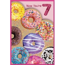 AGE 7 CARDS,Female 6's Doughnuts