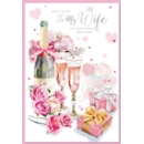 GREETING CARDS,Wife Anni.6's Presents & Bubbly
