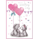 GREETING CARDS,Wedding Day 6's Teddies & Heart Balloons