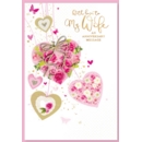 ANNIVERSARY CARDS,Wife Floral Hearts