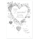 GREETING CARDS,Your Diamond Anni.6's Heart Wreath