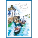 GREETING CARDS,Special Friend 6's Boats in the Harbour