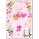 GREETING CARDS,Great Grandd'tr Congrats.6's Presents Pink