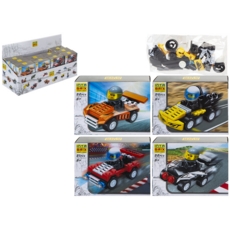 BUILDING BRICKS,Racing Cars 4 Assorted CDU