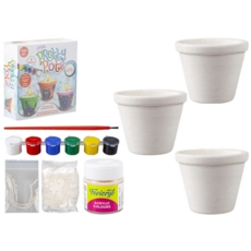 PRETTY POTS,MYO Colourful Candle Pots 3's (WAS £6.99)