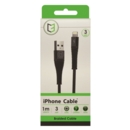 CHARGING & DATA CABLE, 1mtr. 3 amp iPhone Braided Lightning