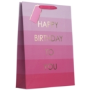 GIFT BAG,Happy Birthday Pink (Extra Large)