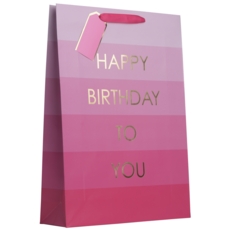 GIFT BAG,Happy Birthday Pink (Extra Large)