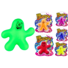 MR SPLATMAN,Stretchy 10cm 6 Assorted Colours H/pk