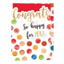 GREETING CARDS,Congratulations 6's Coloured Dots