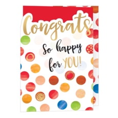 GREETING CARDS,Congratulations 6's Coloured Dots