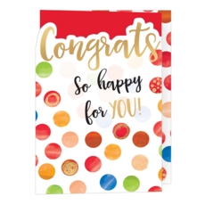 CONGRATULATIONS CARD, 6's Coloured Dots
