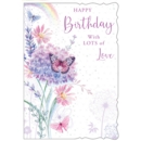 BIRTHDAY CARDS,6's Floral Butterflies (Was 1.15)