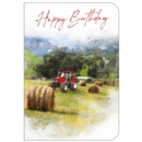 BIRTHDAY CARDS,6's Tractor & Hay Bales