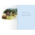 BIRTHDAY CARDS,6's Tractor & Hay Bales