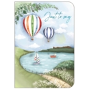 GREETING CARDS,Blank 6's Hot Air Balloons over Lake