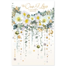 XMAS CARDS,One I Love 6's Floral Garland