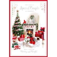 XMAS CARDS,Special Couple 6's Festive Living Room