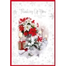 XMAS CARDS,Thinking of You 6's Poinsettia