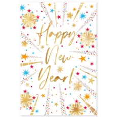 XMAS CARDS,New Year 6's Stars & Streamers