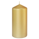 CANDLE,Pillar Matt Gold 7x15cm