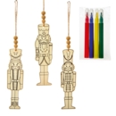 COLOUR YOUR OWN,Nutcracker 3's 9cm with Pens