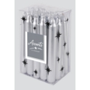 CANDLE,Mini Gold & Silver 10cm in Acetate Box