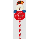 SIGN,Santa Stop Here Wooden 76cm Assorted Designs
