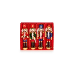 TREE DECORATION,Wooden Nutcracker Set12.5cm 4pc