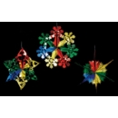 GARLAND,Foil Stardust Hangers 3 Assorted 40cm H/pk