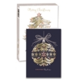 XMAS BOXED CARDS, Foiled 14's 2 Designs per box. CDU