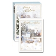 XMAS BOXED CARDS, Foiled 14's 2 Designs per box. CDU