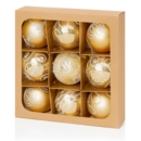 TREE DECORATION,Bauble Gold 60mm Multi Finish 9's